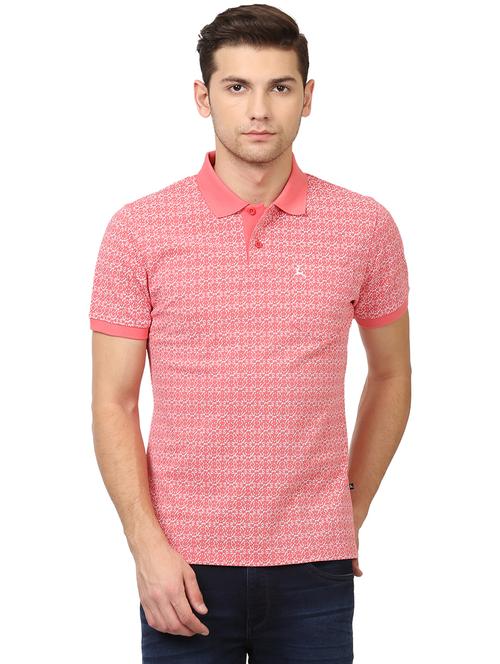 pink printed polo t-shirt  - 17503717 - Very Small Image - 1