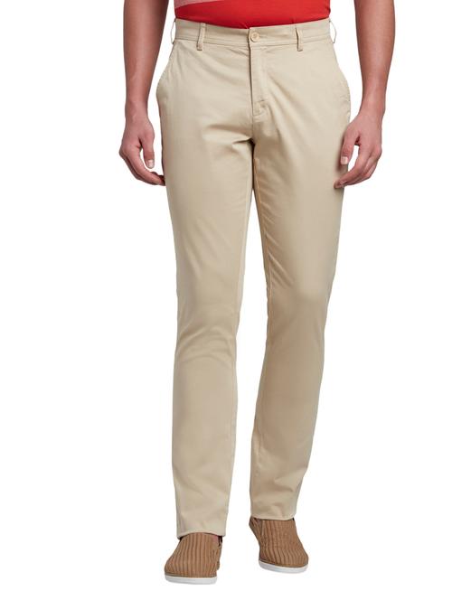beige solid chinos - 17503875 - Very Small Image - 1