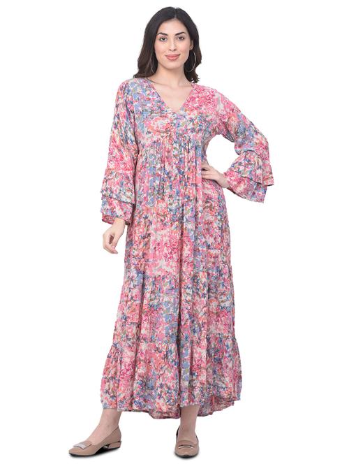 women's fit & flare floral dress - 17504755 - Very Small Image - 1