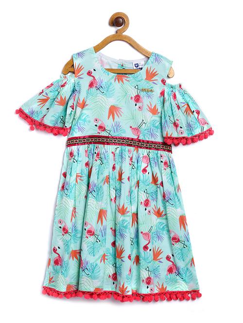 blue floral frock - 17505055 - Very Small Image - 1