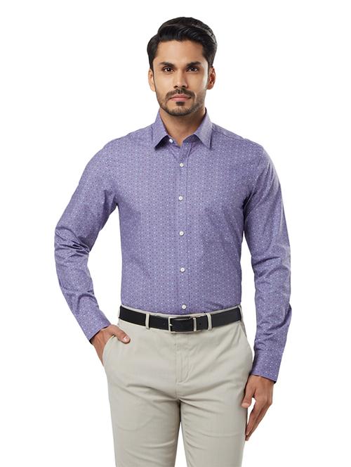 purple printed formal shirt - 17506221 - Very Small Image - 1