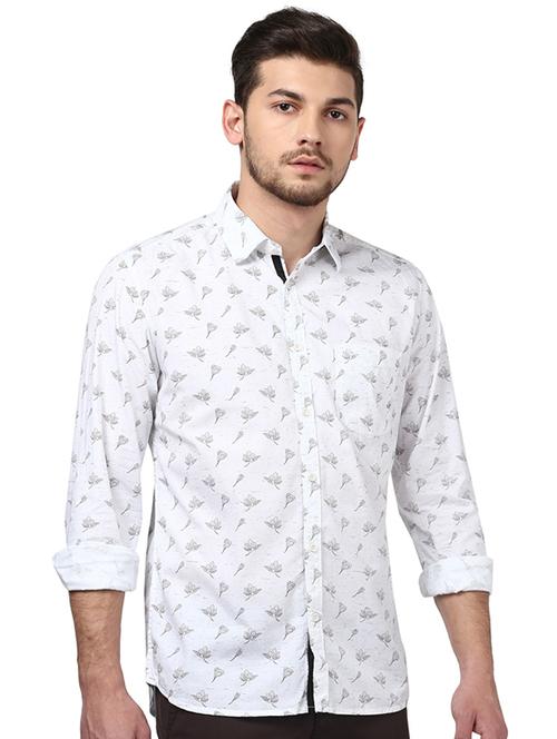 white printed casual shirt - 17507208 - Very Small Image - 1