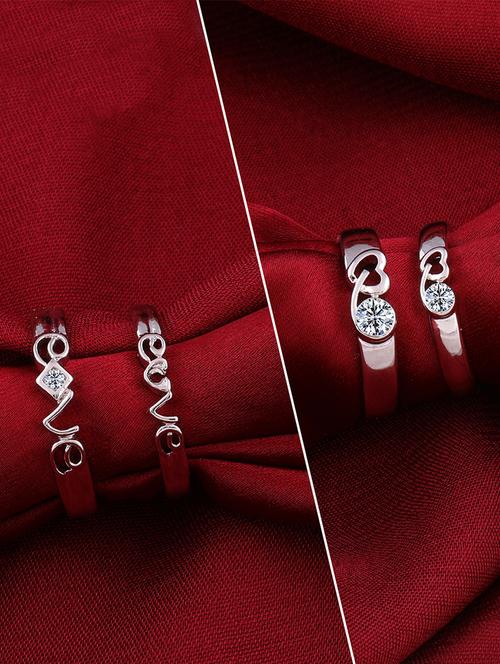 silver metal combo ring - 17509237 - Very Small Image - 1