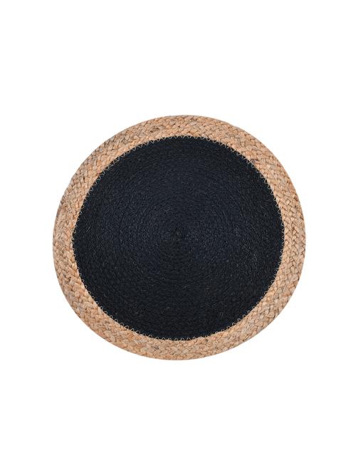 kds beautiful cotton and jute place mat for dinning table size(15x15 inches) (pack of 6)black - 17509707 - Very Small Image - 1