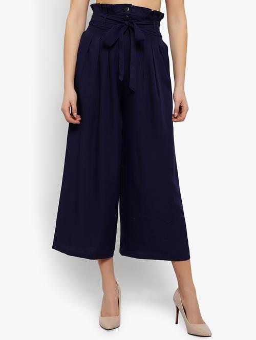 tie up waist flared palazzo - 17509952 - Very Small Image - 1