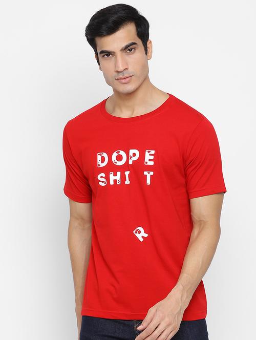 red printed t-shirt - 17510744 - Very Small Image - 1