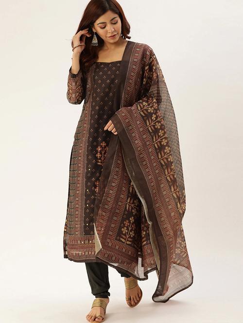 printed unstitched suit - 17511288 - Very Small Image - 1