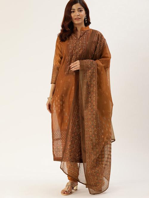 printed unstitched suit - 17511289 - Very Small Image - 1