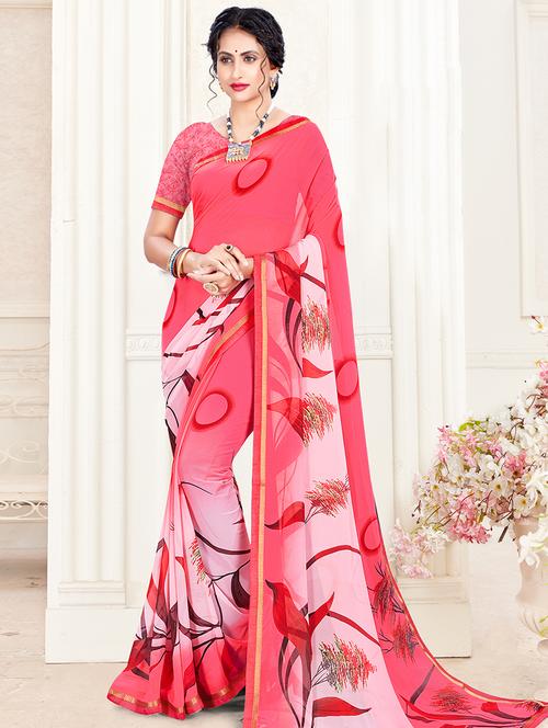 lace detailed printed saree - 17511377 - Very Small Image - 1