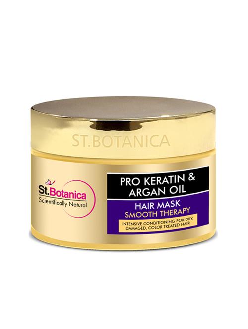 stbotanica pro keratin & argan oil hair mask 200ml - intensive conditioning for dry, damaged, color treated hair - 17512022 - Very Small Image - 1