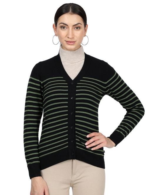 v-neck striped cardigan - 17512471 - Very Small Image - 1