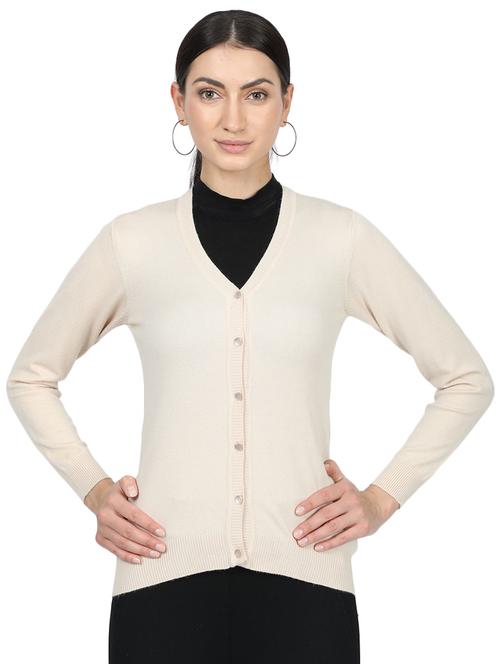 v-neck woolen cardigan - 17512480 - Very Small Image - 1