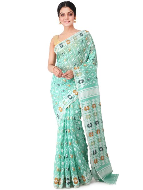 self design jamdani saree - 17513445 - Very Small Image - 1
