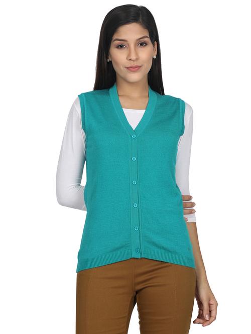 v-neck woolen cardigan - 17513713 - Very Small Image - 1