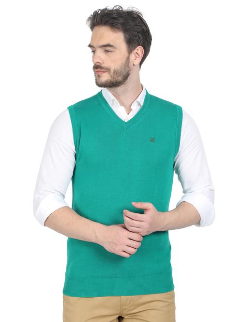 green solid wool pullover - 17513924 - Very Small Image - 1