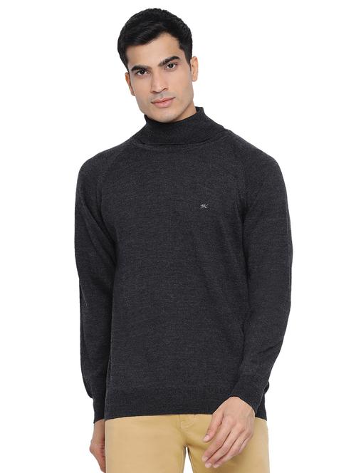 grey solid pullover - 17513958 - Very Small Image - 1