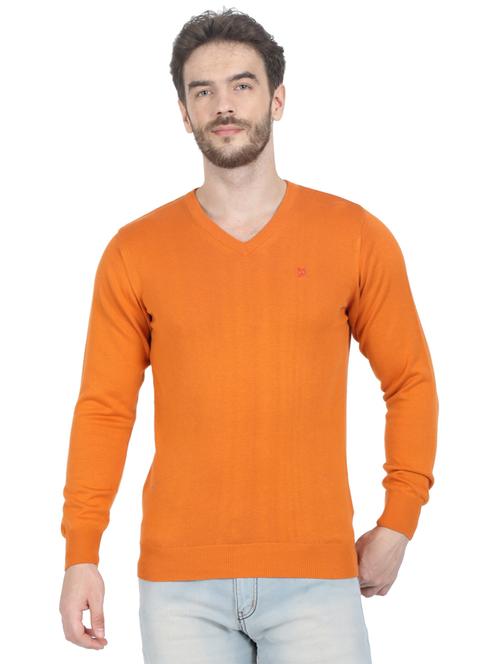 orange solid pullover - 17514003 - Very Small Image - 1
