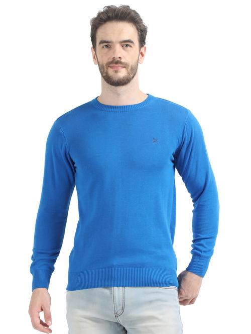 blue solid pullover - 17514011 - Very Small Image - 1