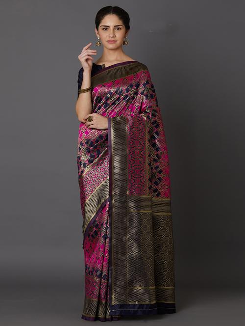 women's self design pink colored saree - 17515229 - Very Small Image - 1