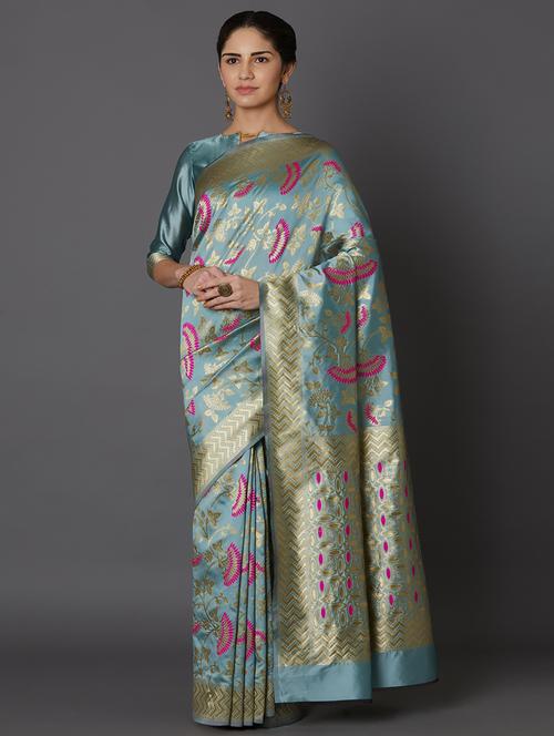 jacquard work maheshwari saree - 17515242 - Very Small Image - 1