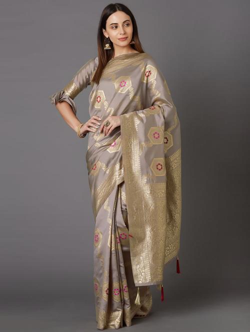women's banarasi saree - 17515292 - Very Small Image - 1