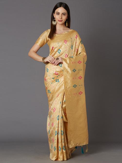 jacquard banarasi saree - 17515305 - Very Small Image - 1
