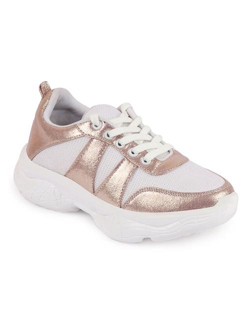 pink synthetic laceup sneakers - 17515400 - Very Small Image - 1