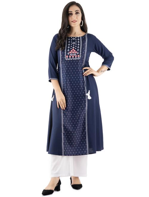 printed a-line kurti - 17515887 - Very Small Image - 1