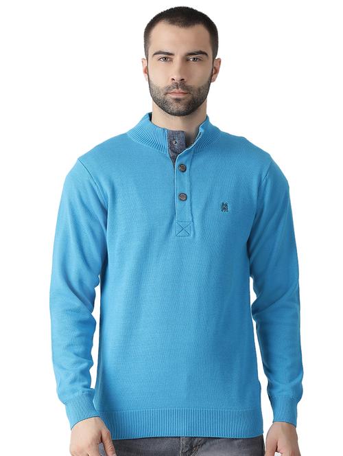 blue solid pullover - 17516487 - Very Small Image - 1