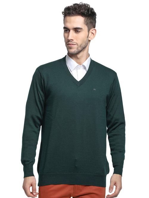 green solid wool pullover - 17517482 - Very Small Image - 1