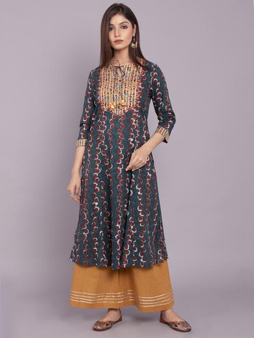 printed  a-line kurta - 17517836 - Very Small Image - 1