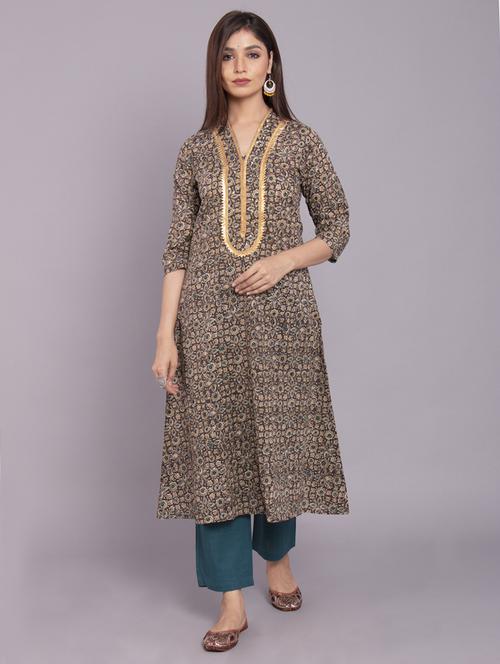 printed a-line kurta - 17517837 - Very Small Image - 1