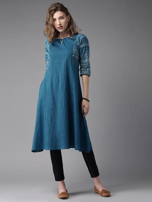 printed  a-line kurta - 17518039 - Very Small Image - 1
