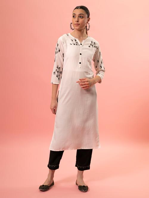 women's straight kurta - 17522040 - Very Small Image - 1