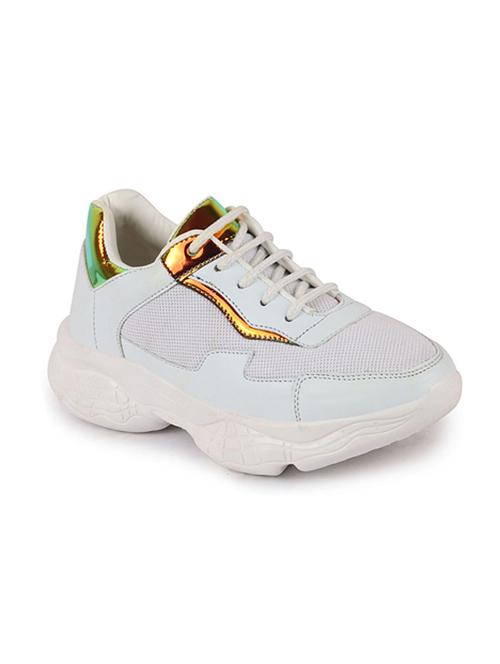 pink pu laceup sports shoes - 17522223 - Very Small Image - 1