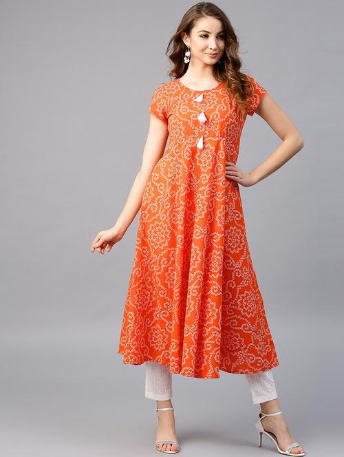 women's flared kurta - 17523293 - Very Small Image - 1