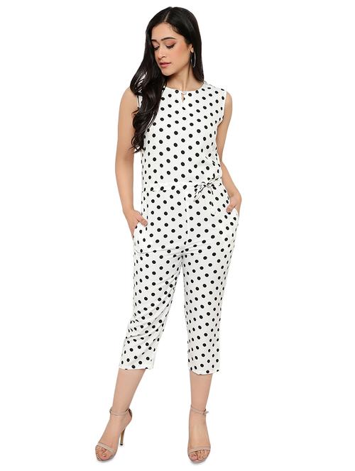 polka dot 3/4 jumpsuit - 17523934 - Very Small Image - 1