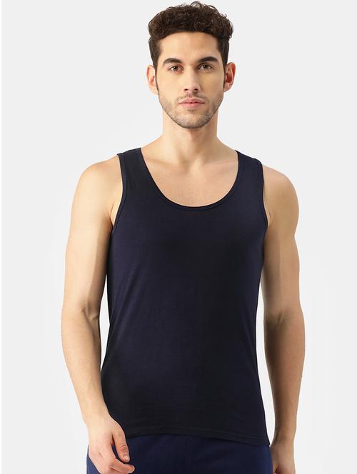 navy blue solid vest - 17525382 - Very Small Image - 1