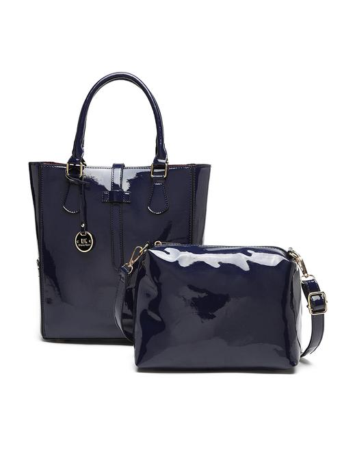 blue leatherette (pu) handbag - 17526795 - Very Small Image - 1