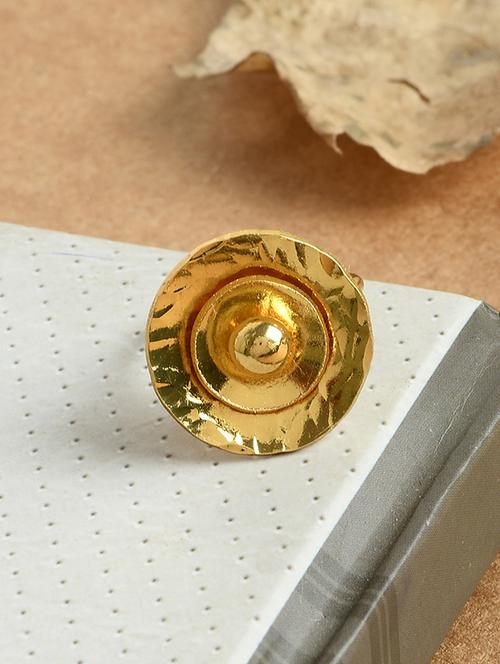 gold brass finger  ring - 17527599 - Very Small Image - 1