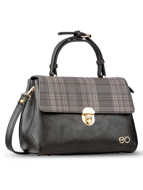 grey leatherette (pu) regular satchel - 17528177 - Very Small Image - 1