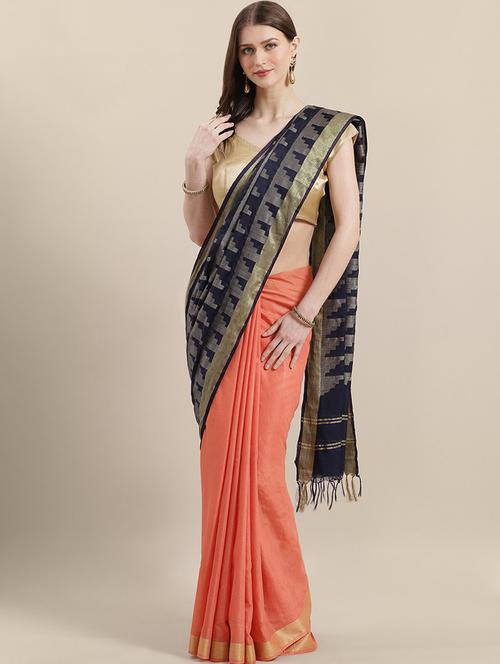 self design bhagalpuri saree with blouse - 17528270 - Very Small Image - 1