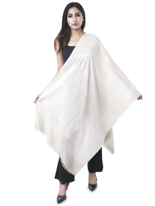 white wool shawl - 17528516 - Very Small Image - 1