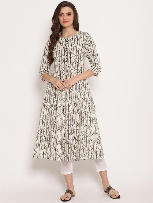 printed a-line kurta - 17528690 - Very Small Image - 1