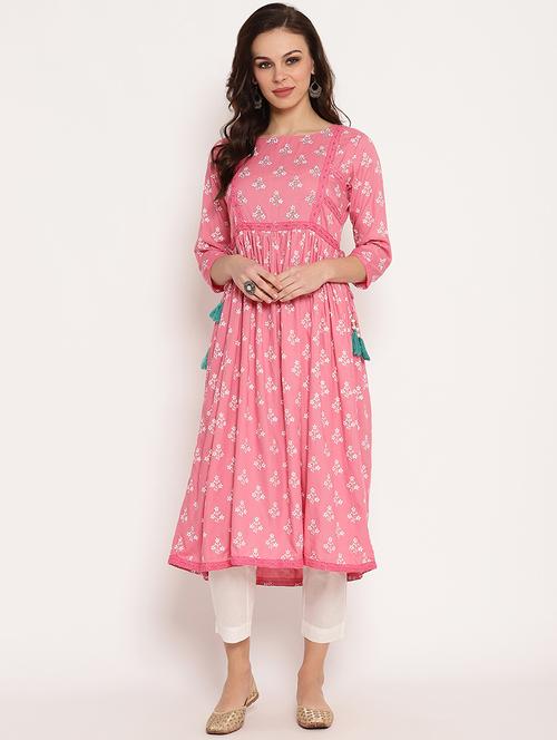 floral a-line kurta - 17528694 - Very Small Image - 1