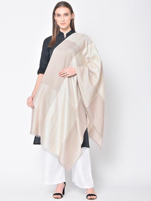 beige cotton stole - 17528736 - Very Small Image - 1