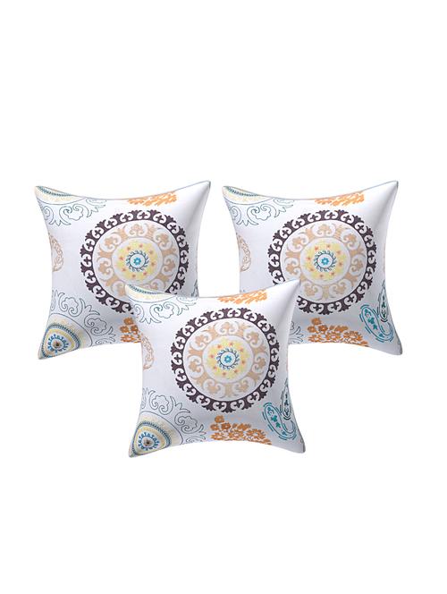 indhome life pure cotton 16x16 inches embroideried work cushion cover set of 3 - 17530063 - Very Small Image - 1