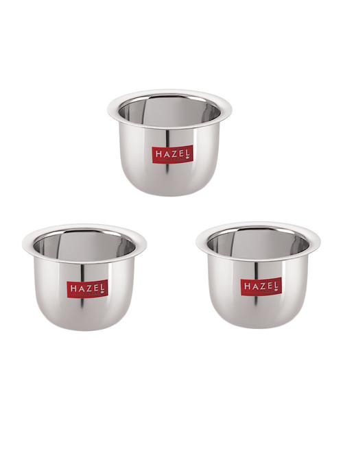 hazel stainless steel tea glasses mini traditional design coffee milk serving glass patra pela set of 3, 9 cm, 100 ml, silver - 17530737 - Very Small Image - 1