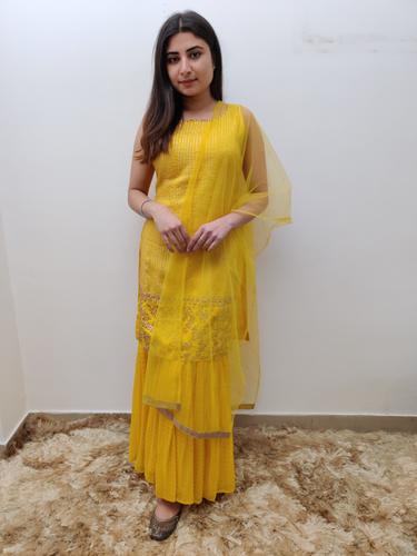 embroidered gharara set  - 17531406 - Very Small Image - 1