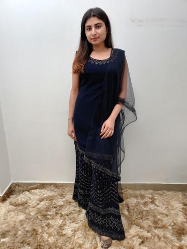 dark blue palazzo suit set  - 17531418 - Very Small Image - 1